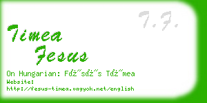 timea fesus business card